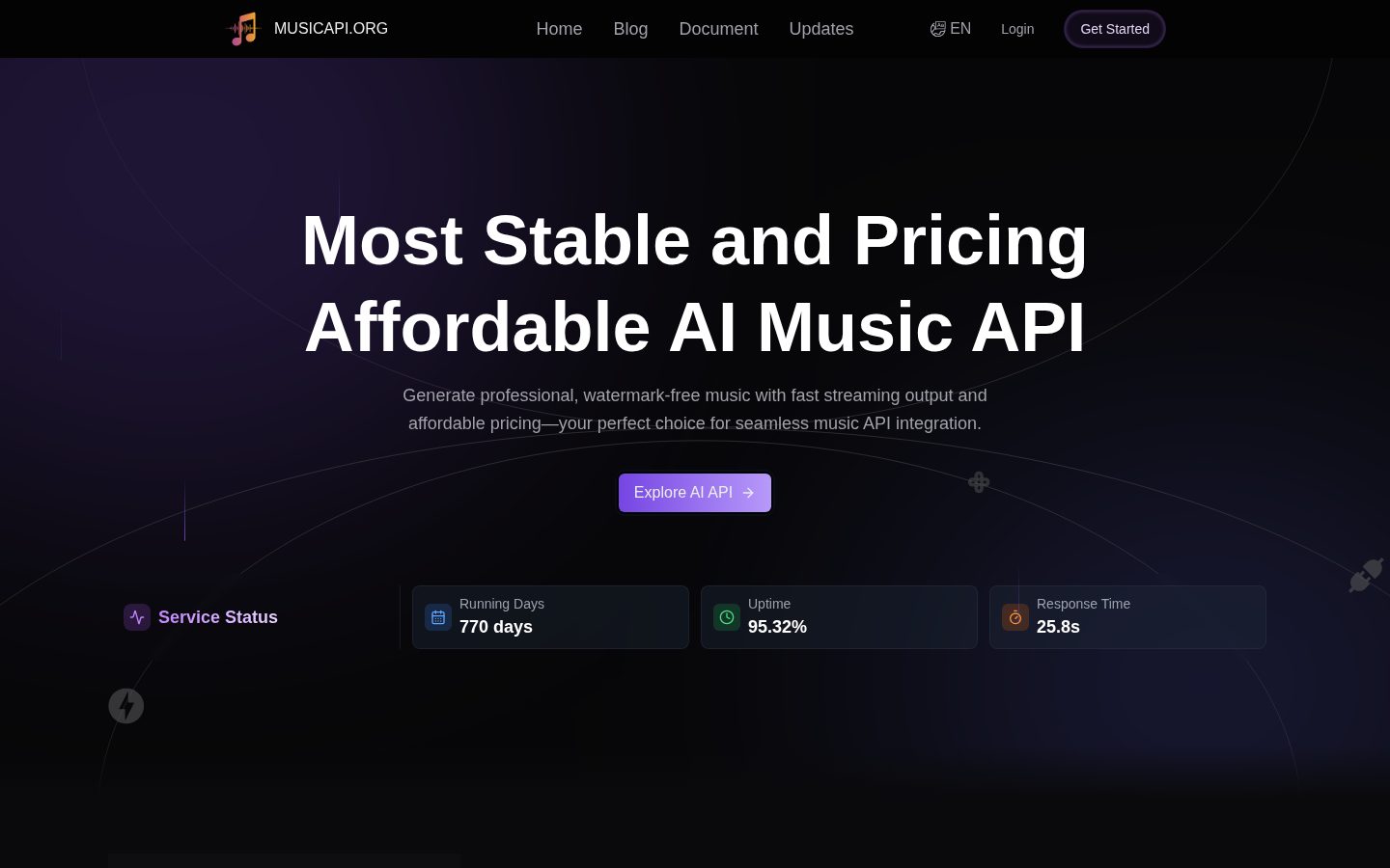 Suno API Homepage