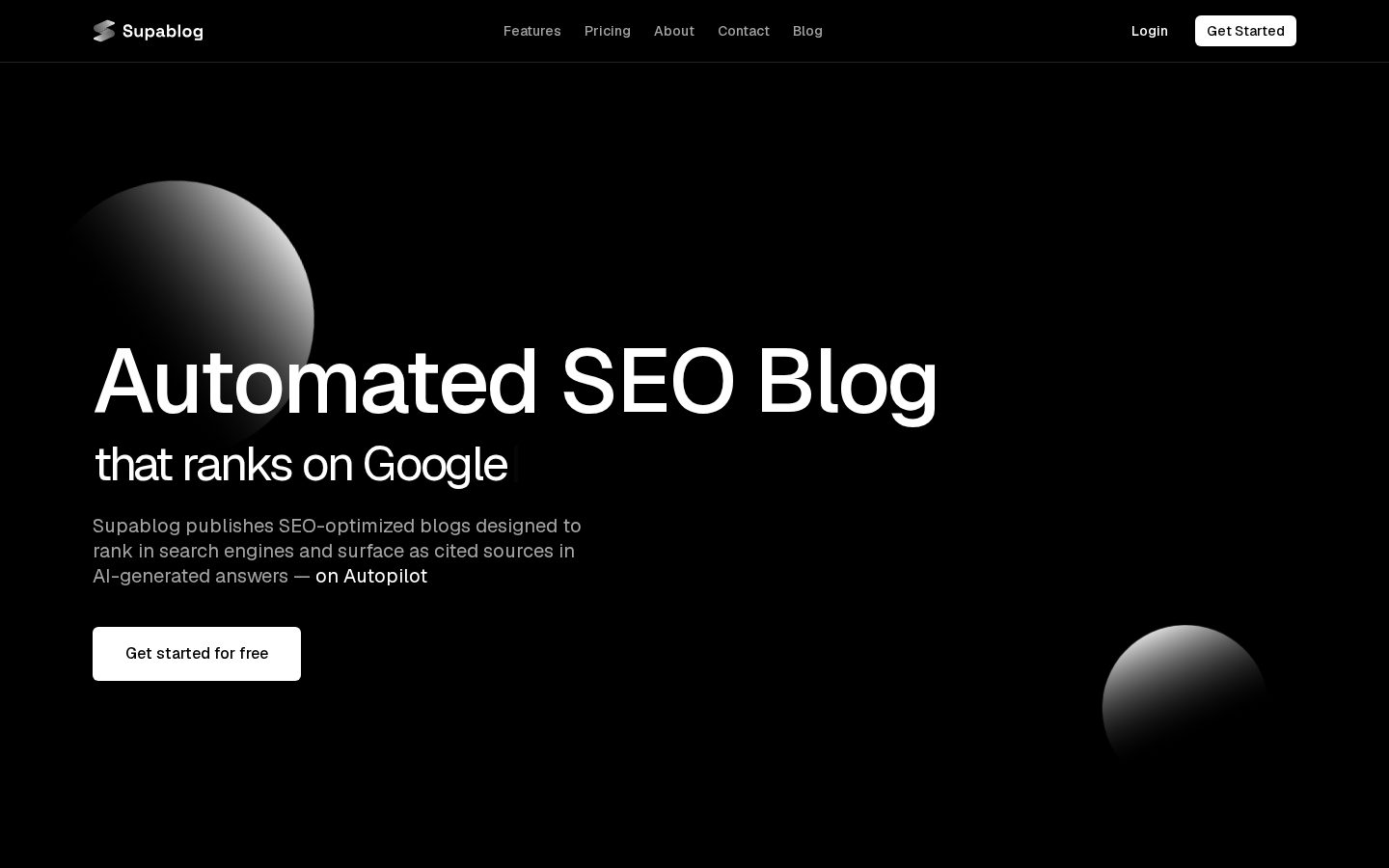 Supablog Homepage