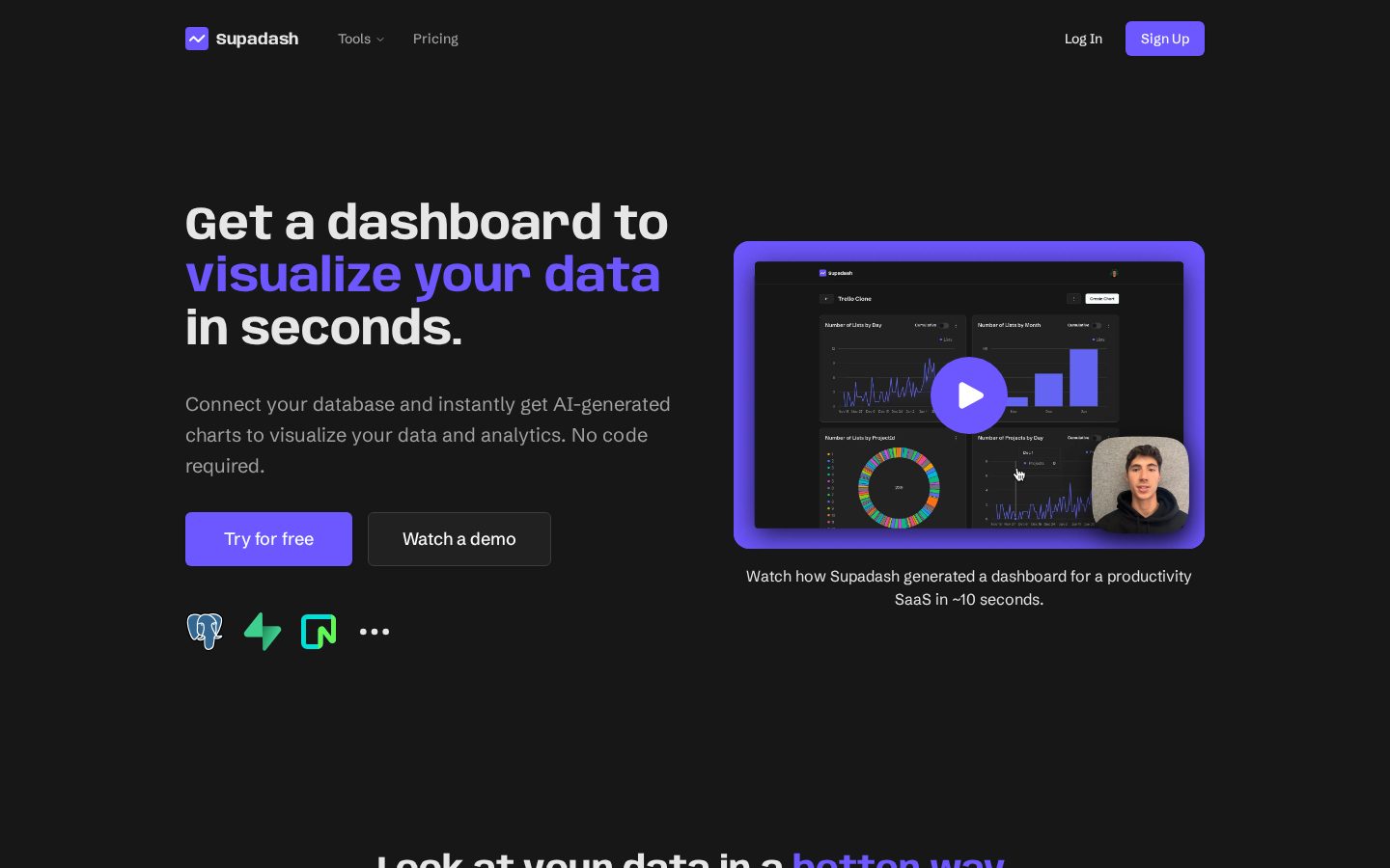 Supadash Homepage