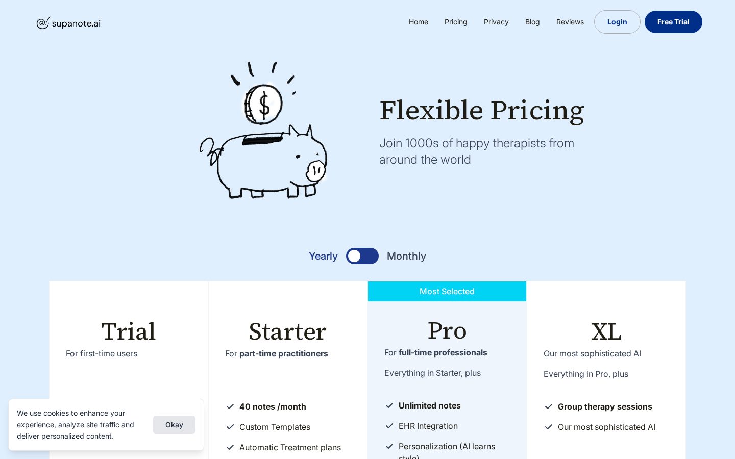 Supanote Pricing