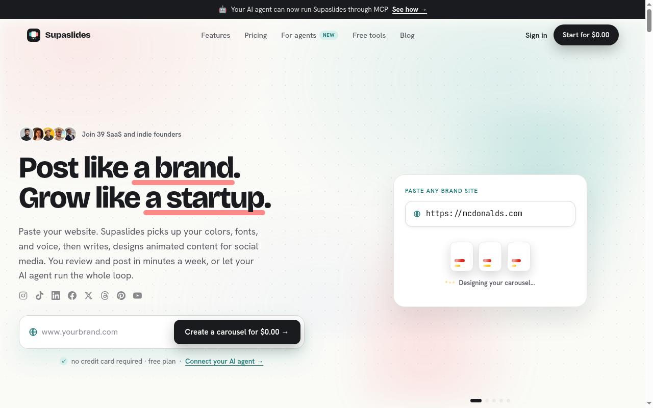 Supaslides Homepage