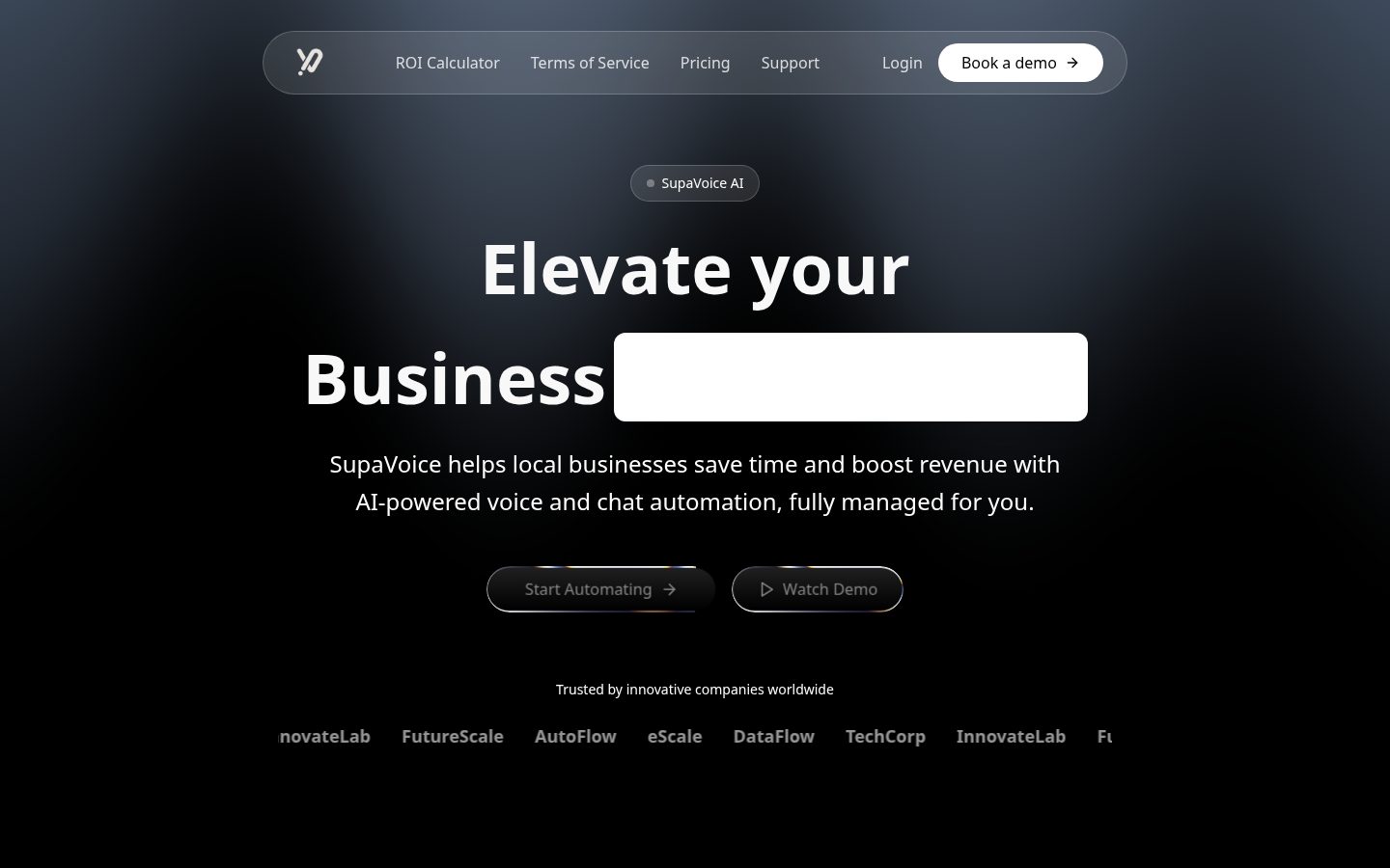 Supavoice Homepage