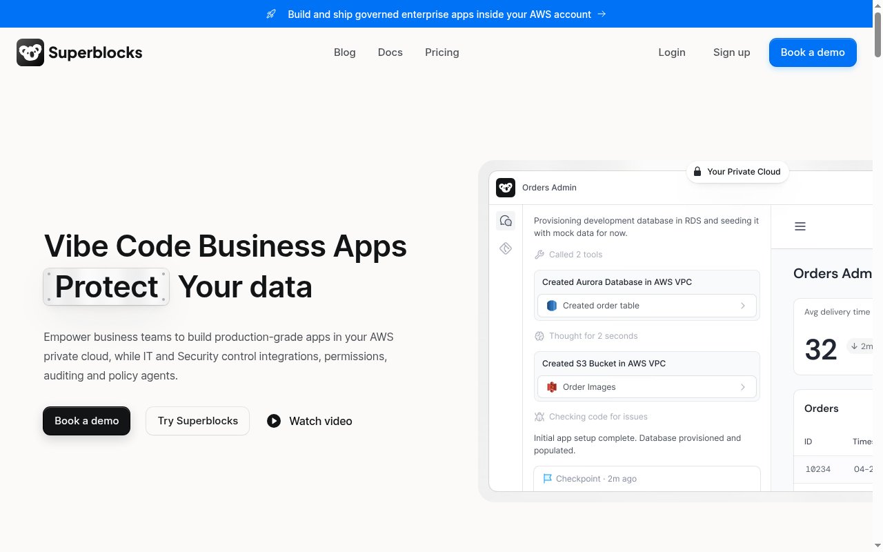 Superblocks homepage