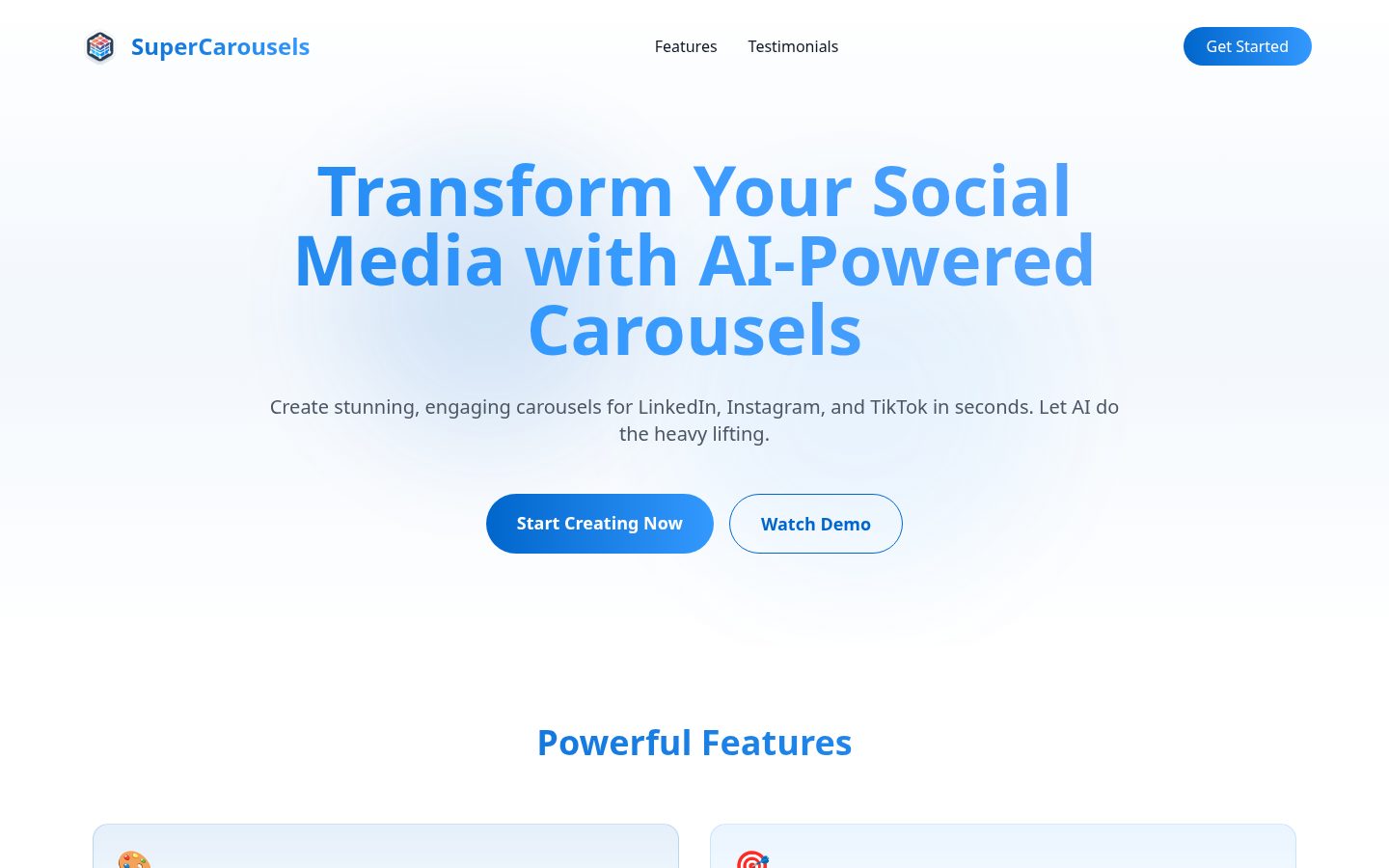 SuperCarousels Homepage