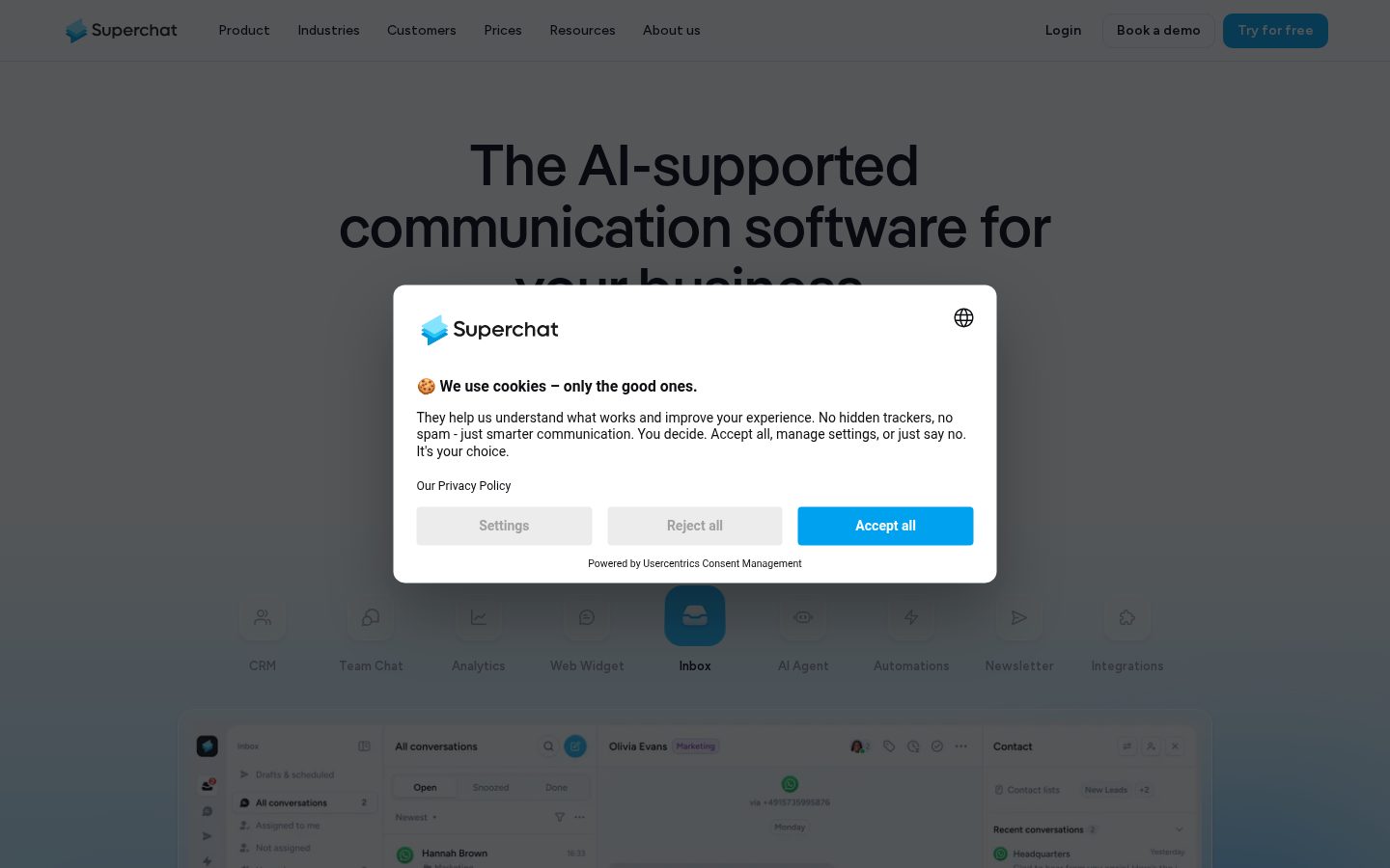 Superchat Homepage