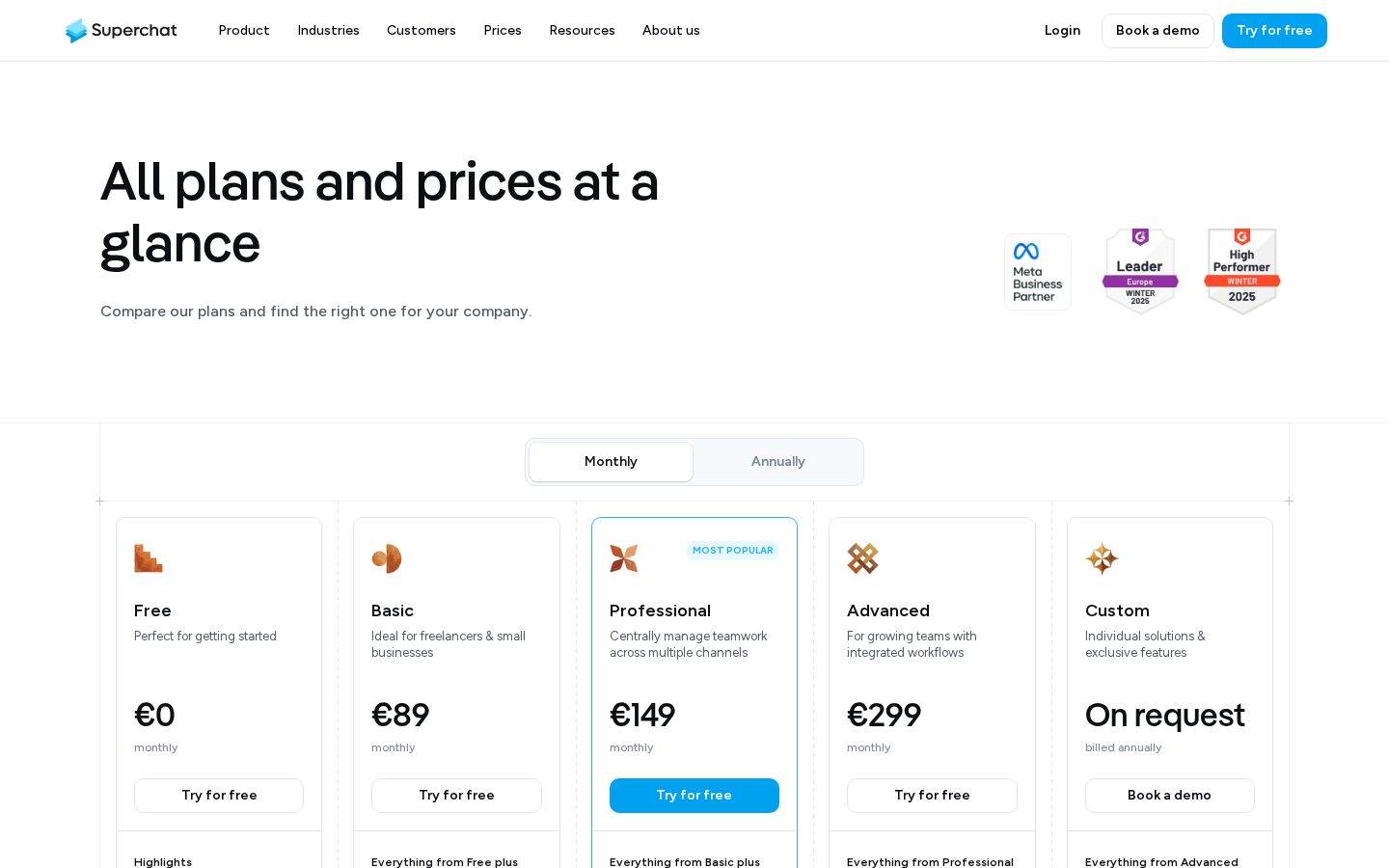 Superchat Pricing