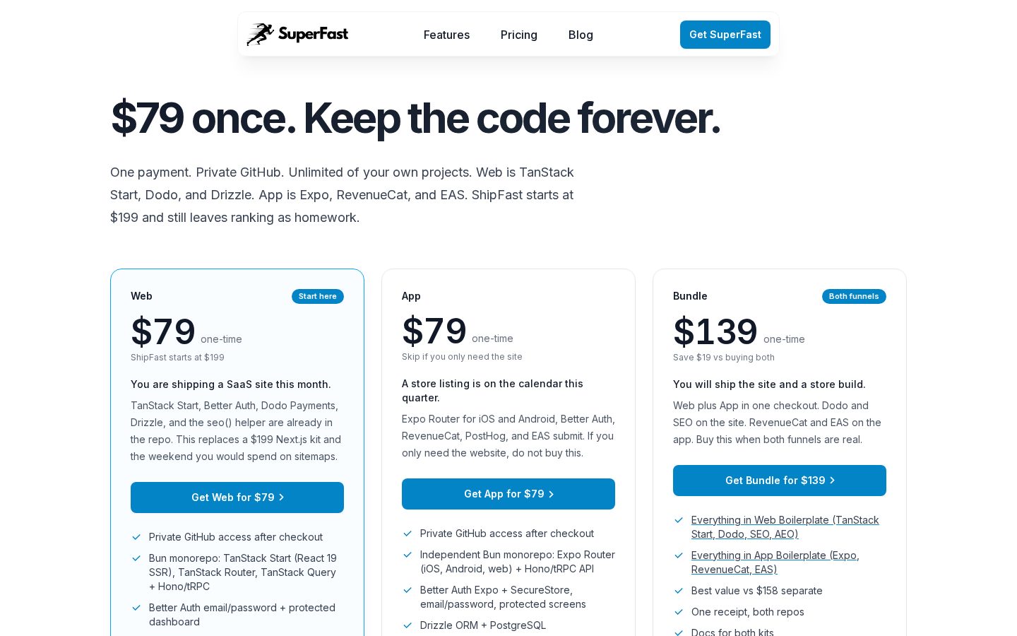 SuperFast Pricing