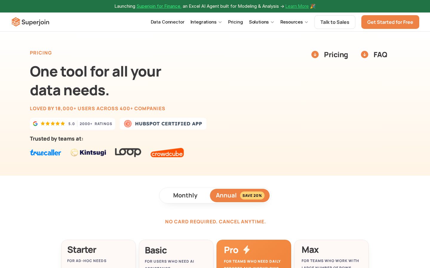 Superjoin Pricing