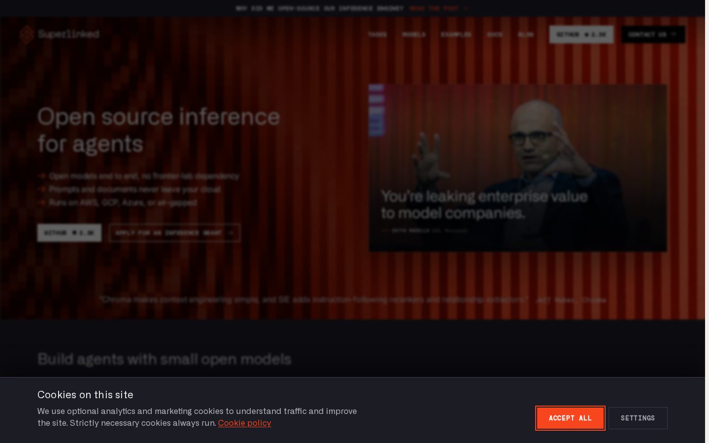Superlinked Homepage