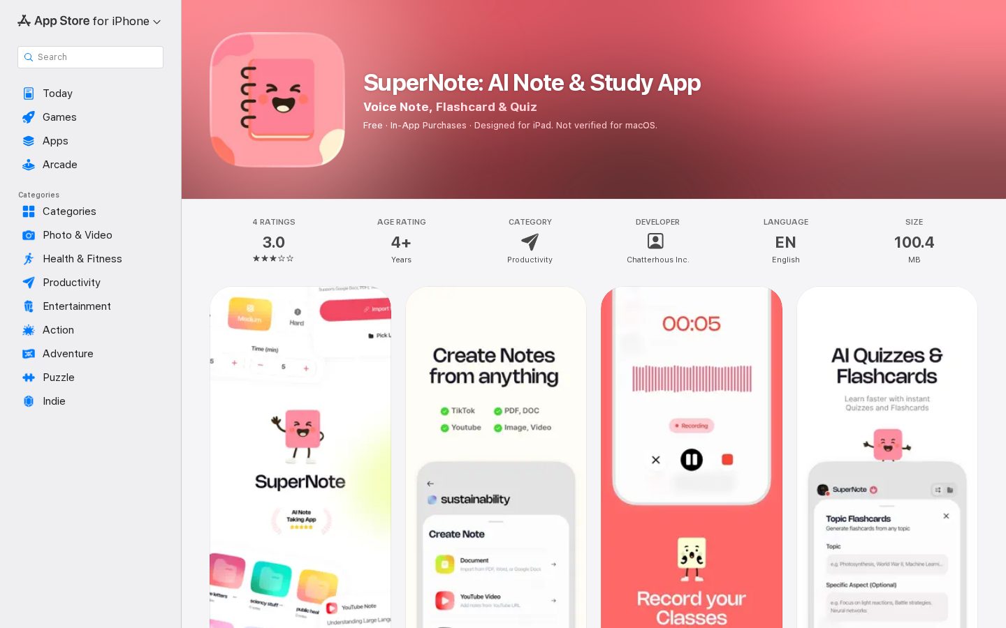 SuperNote Homepage