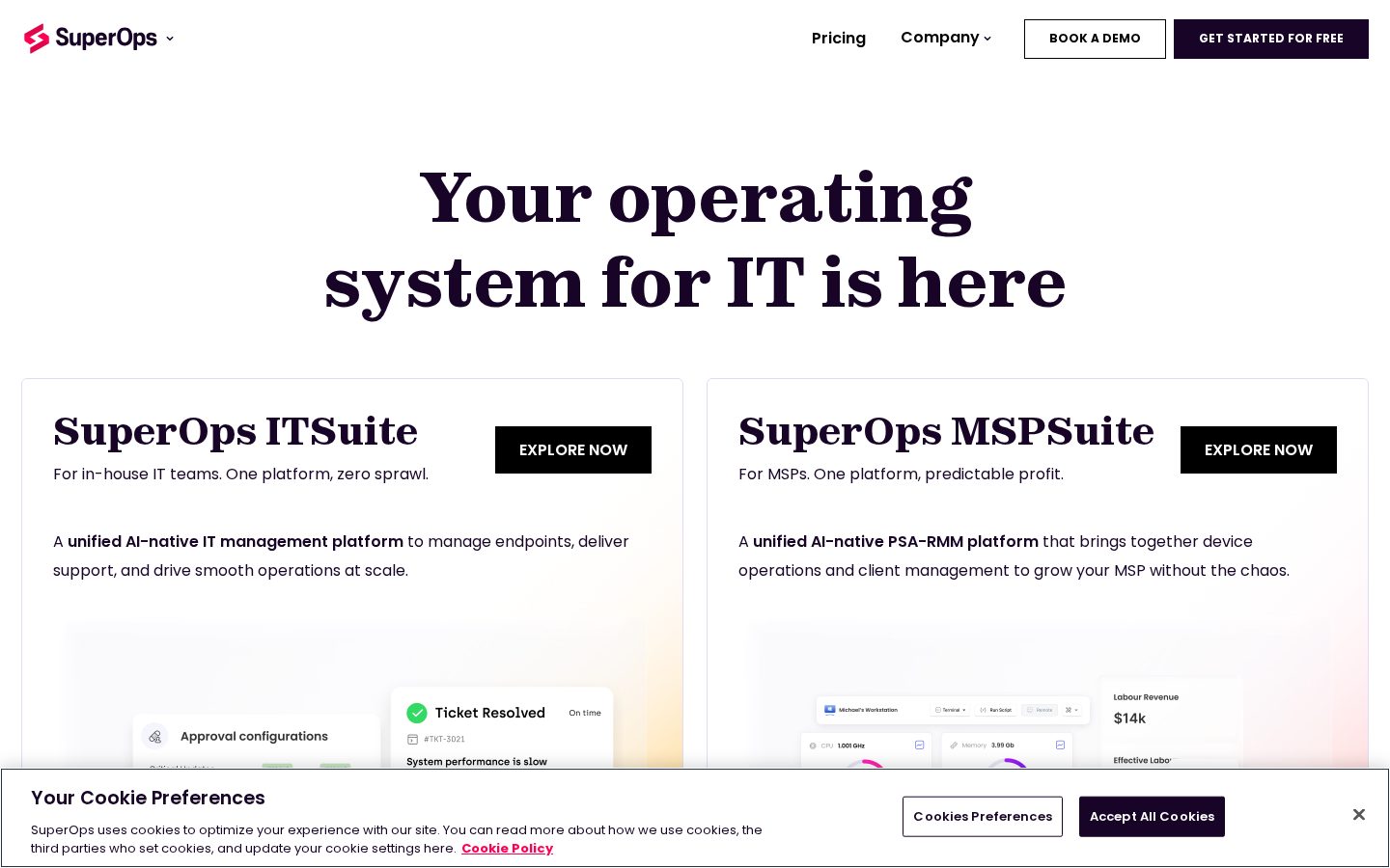 SuperOps Homepage