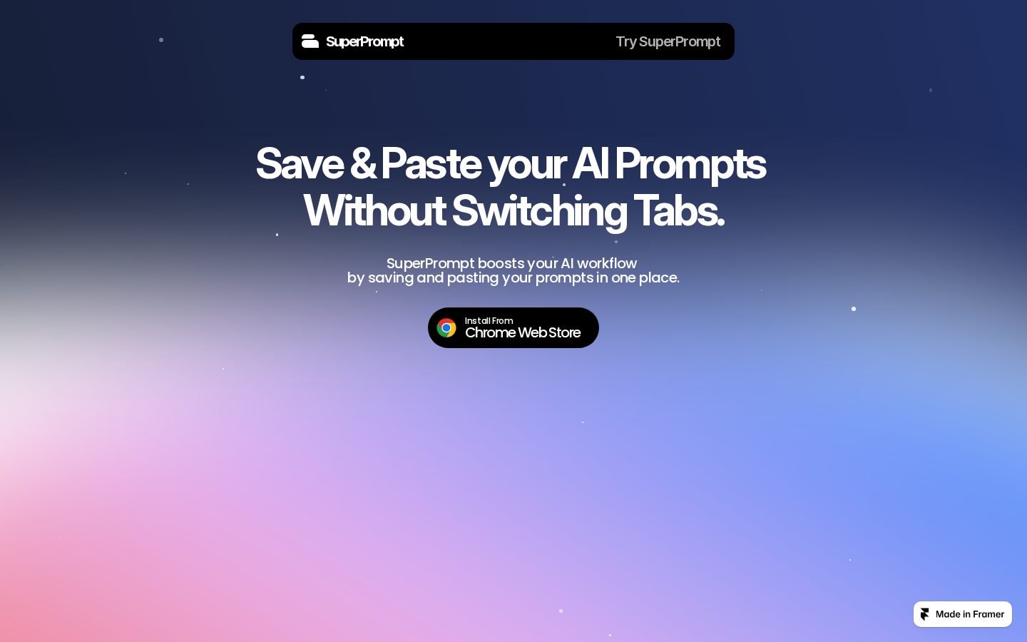 SuperPrompt 2.0 Homepage