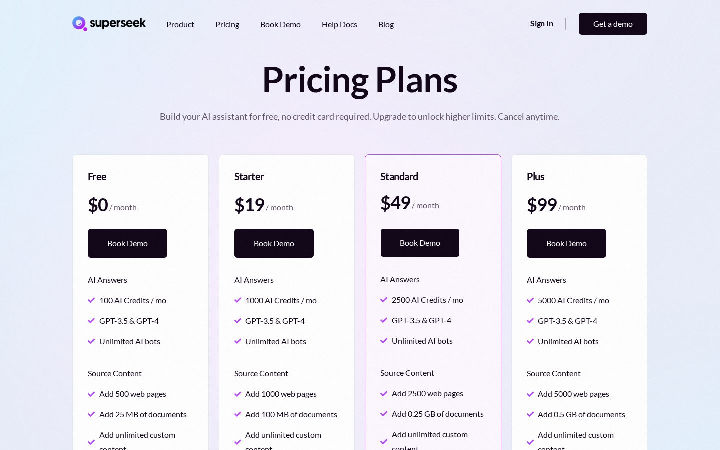 Superseek Pricing