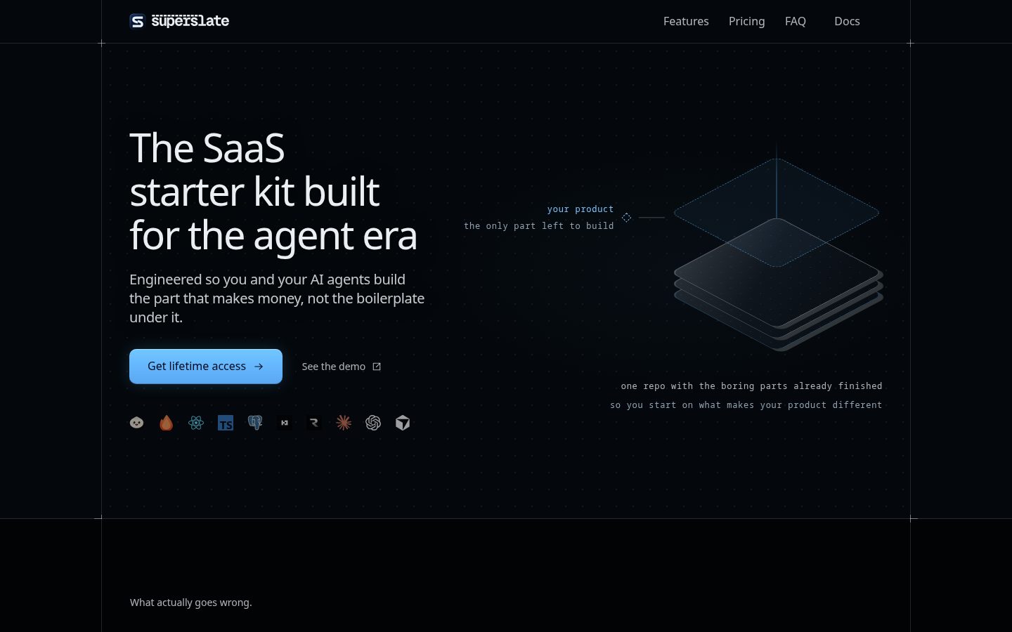Superslate Homepage