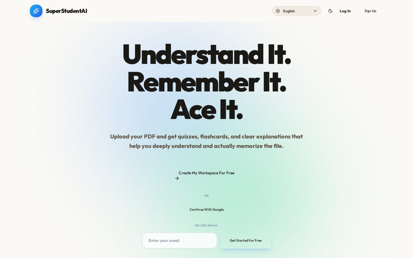 SuperStudentAI Homepage
