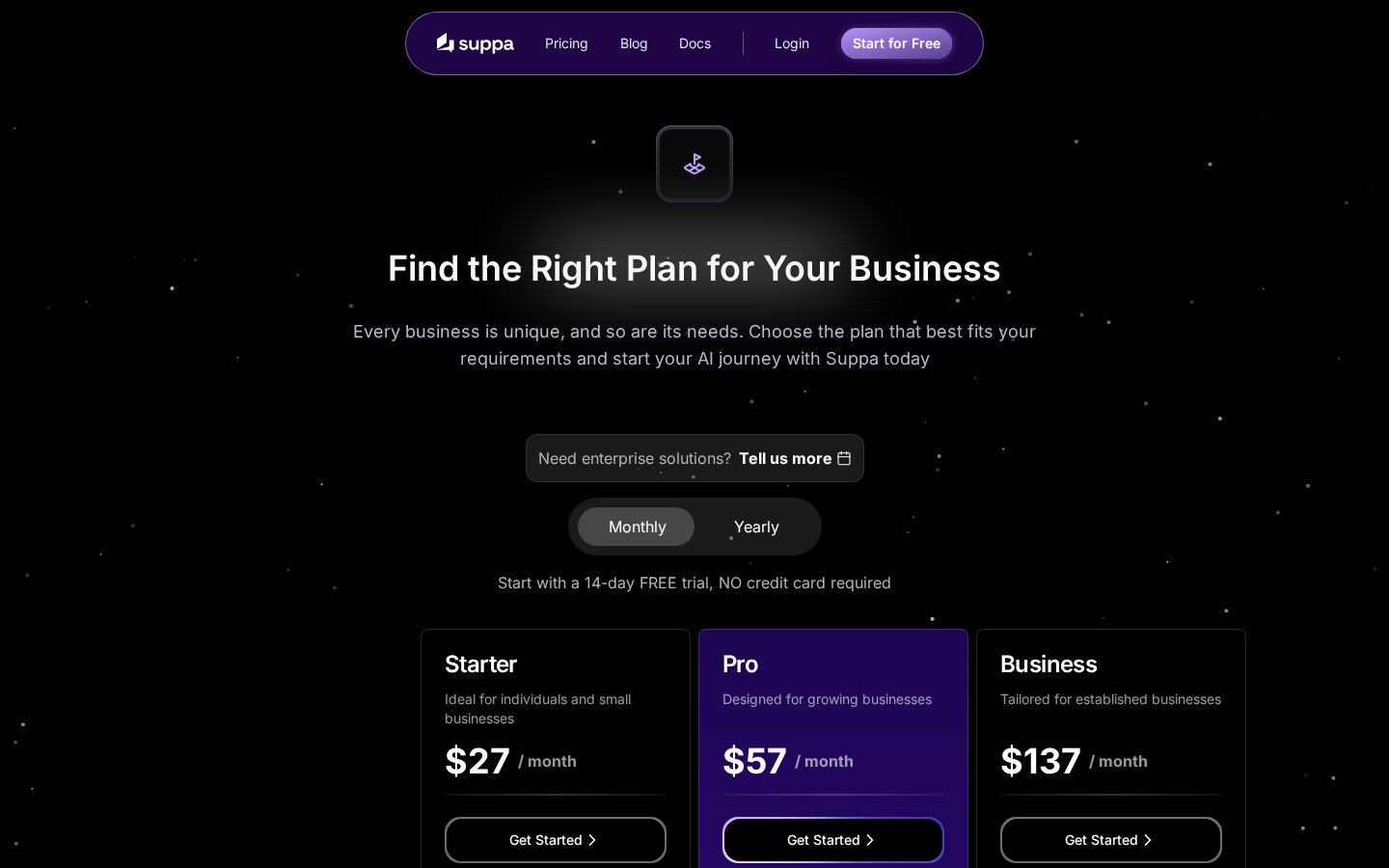 Suppa Pricing