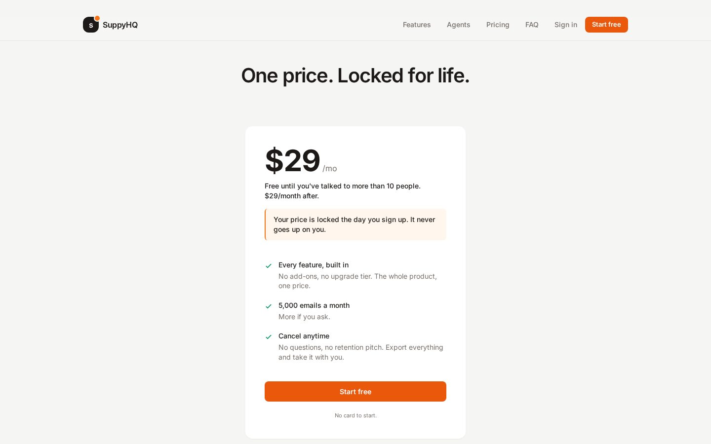 SuppyHQ Pricing