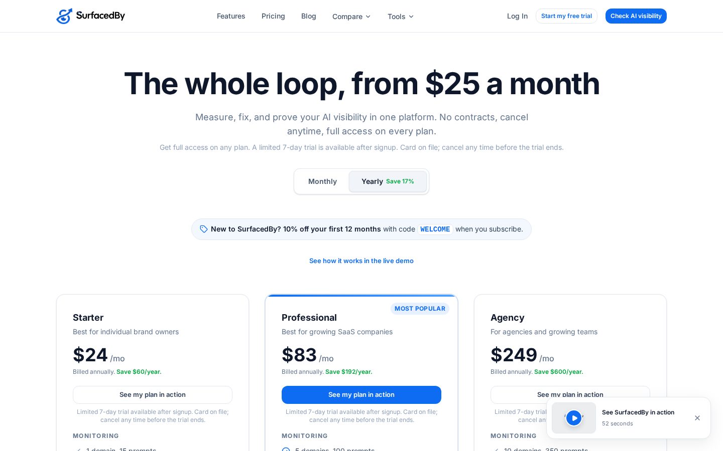 SurfacedBy Pricing