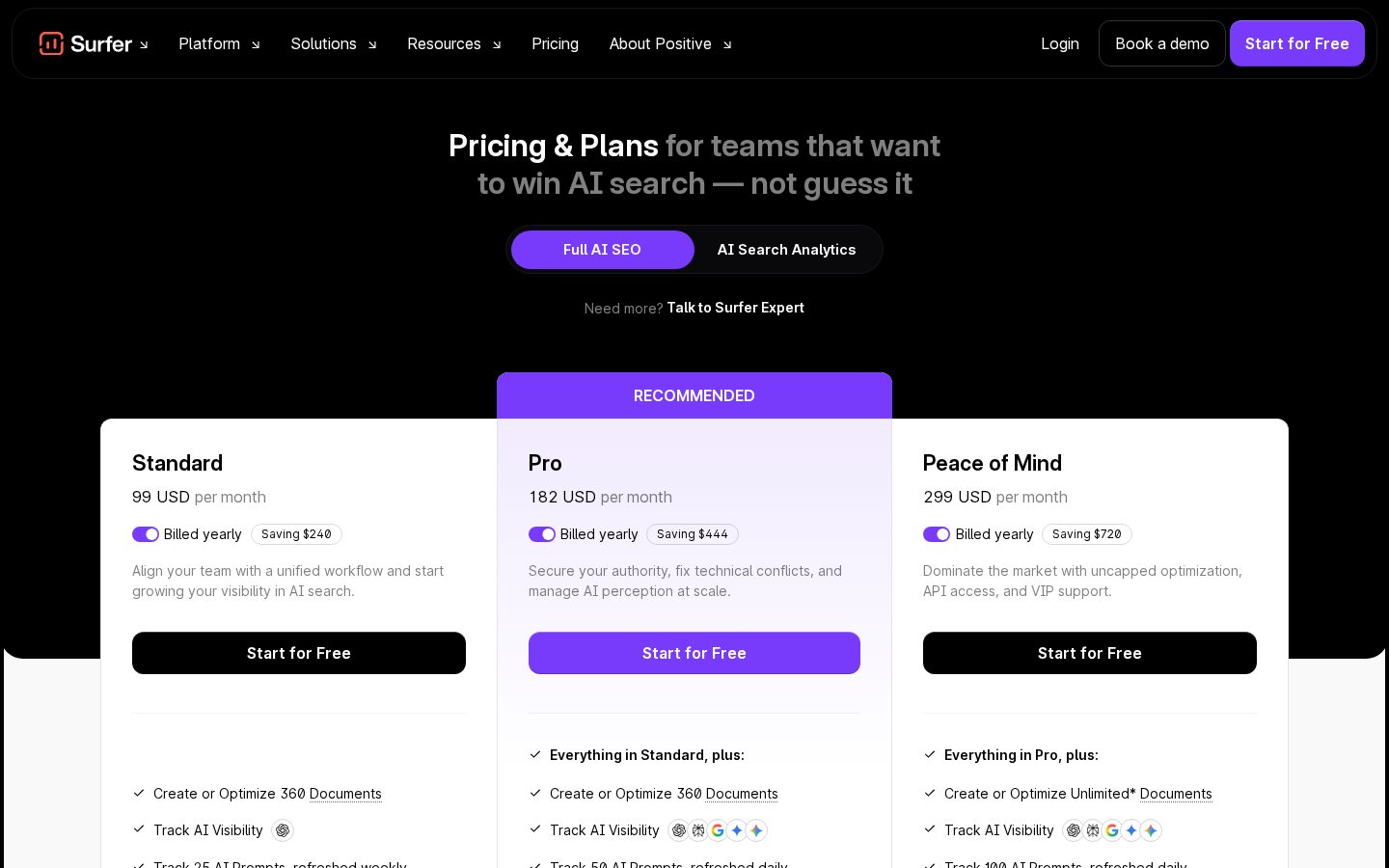 Surfer Pricing