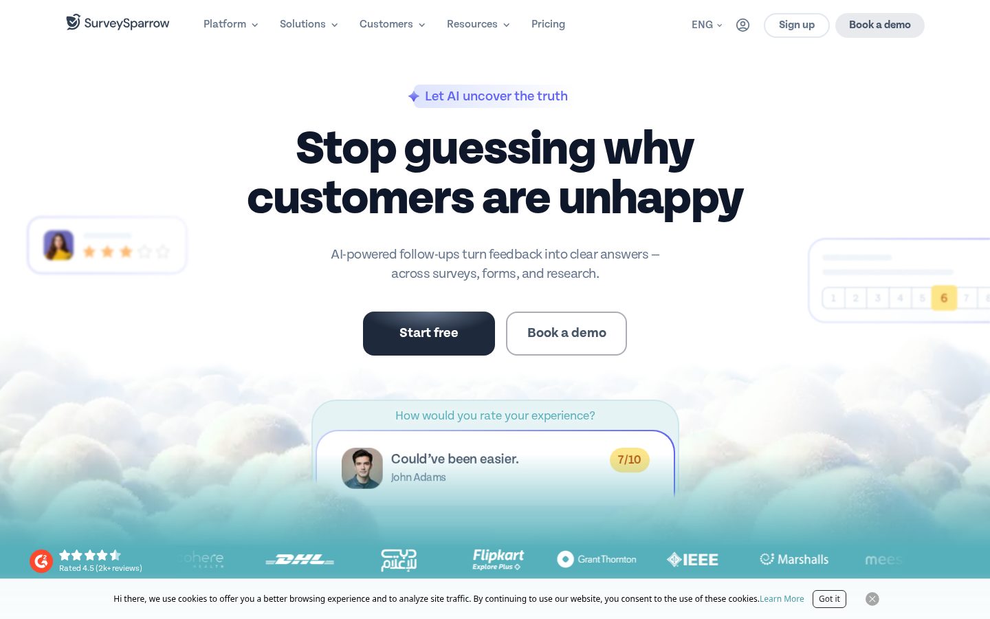 SurveySparrow Homepage