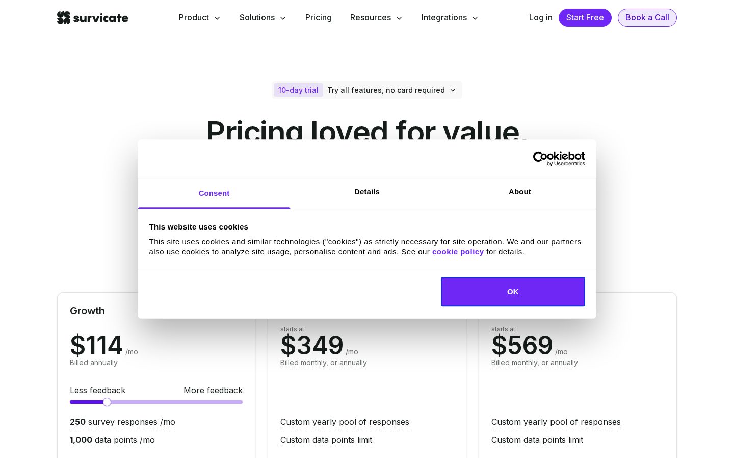 Survicate Pricing
