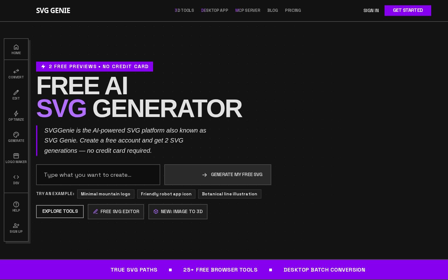 SVGGenie Homepage