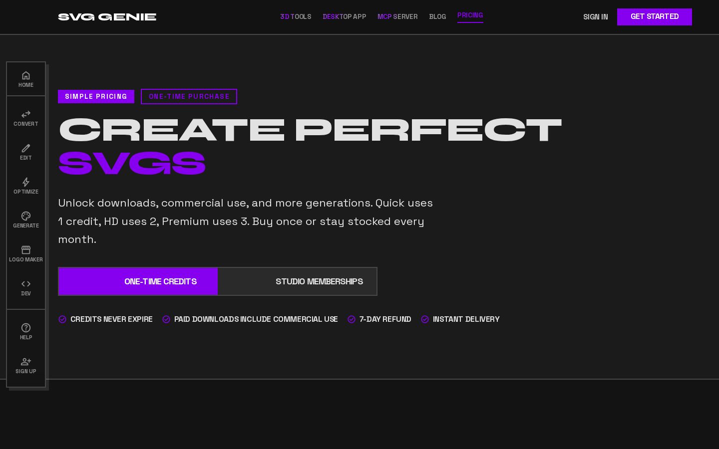SVGGenie Pricing