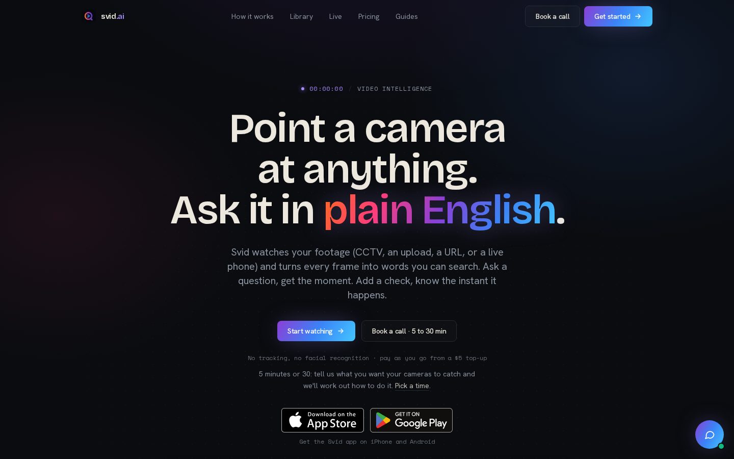 Svid AI Homepage