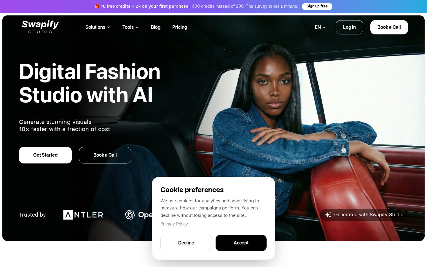 Swapify Studio Homepage