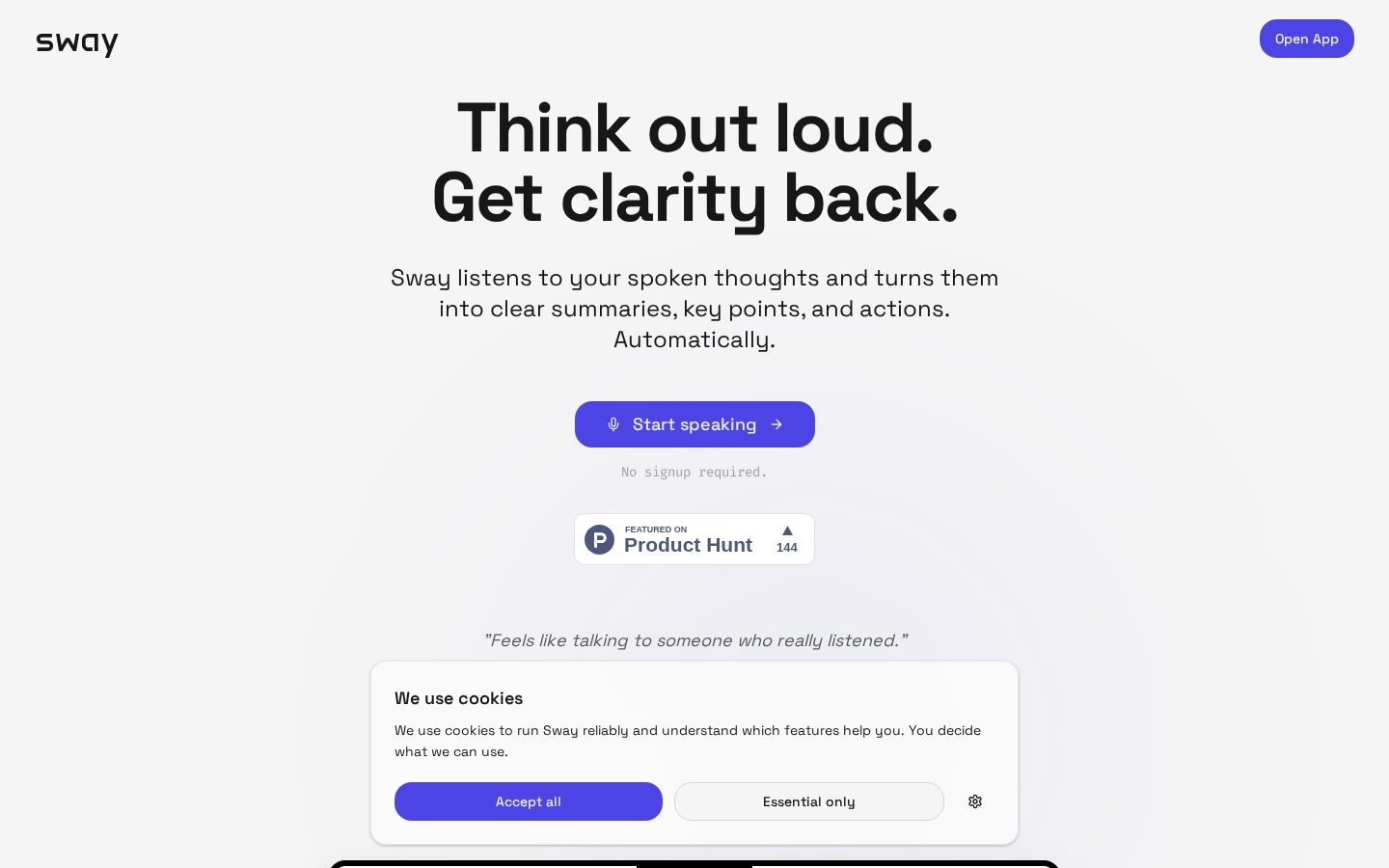 Sway Homepage