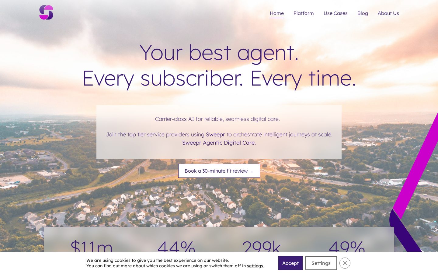 Sweepr Homepage