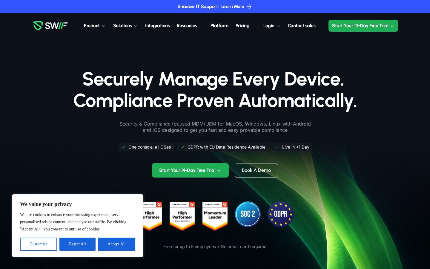 Swif.ai Homepage