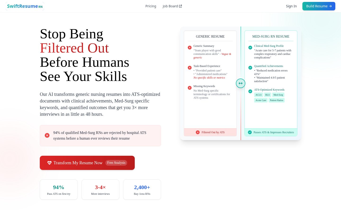 SwiftResume Homepage