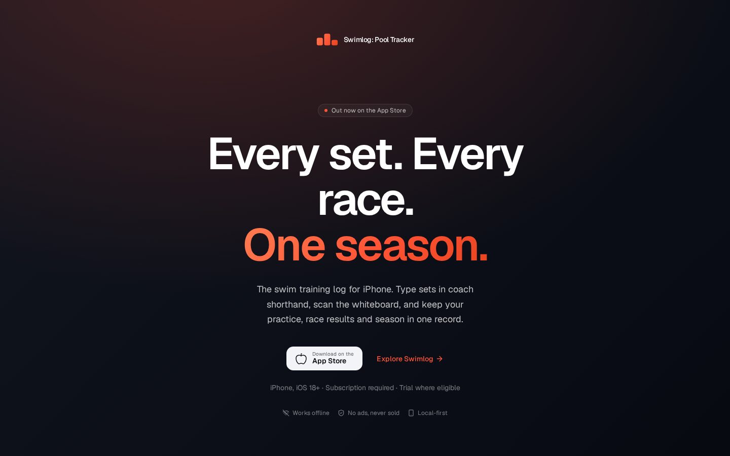 Swimlog Homepage