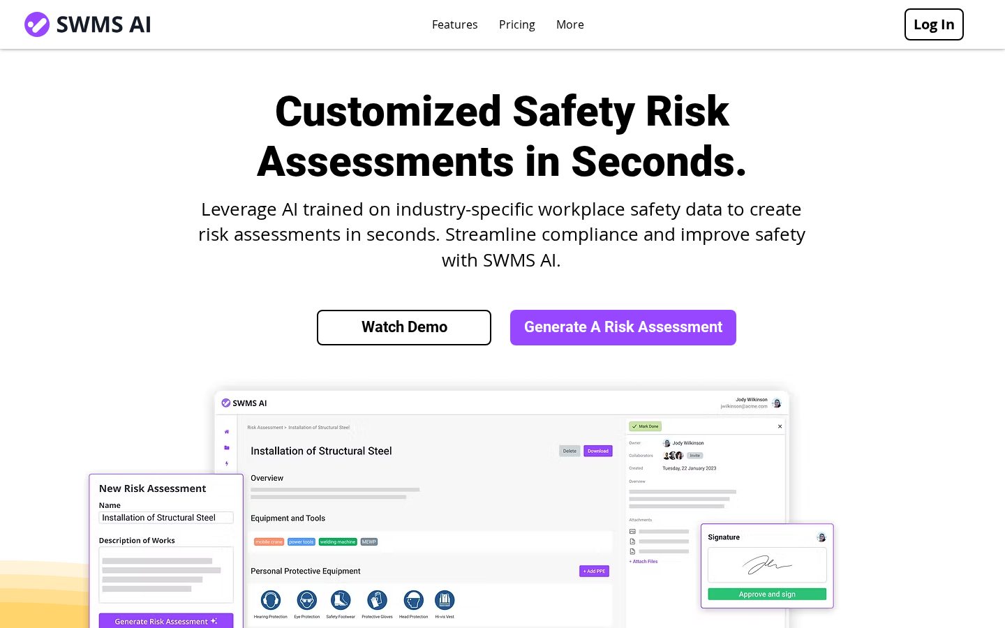 SWMS AI Homepage
