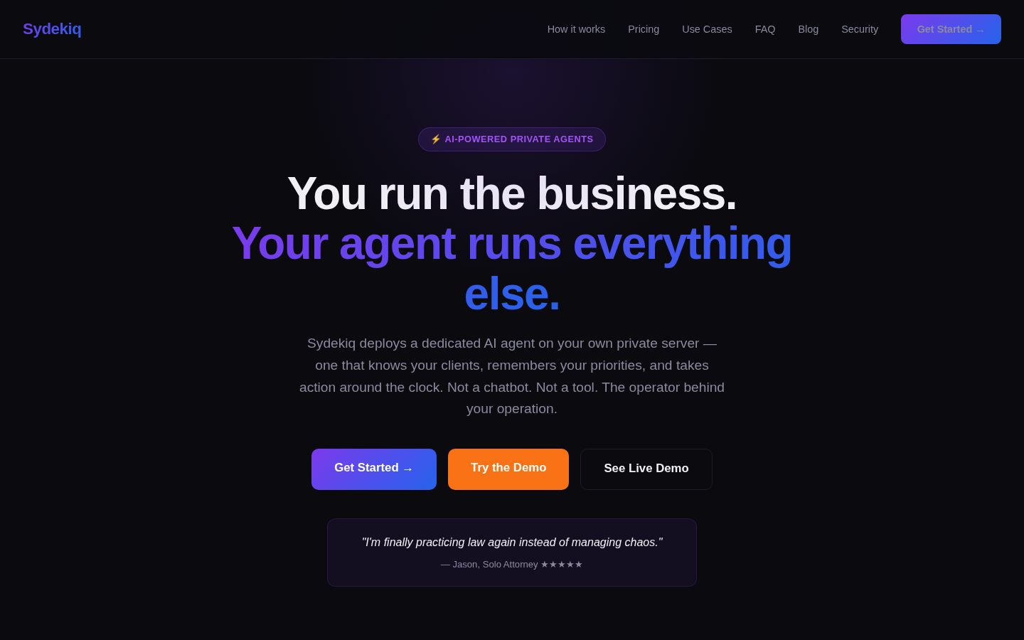 Sydekiq Homepage