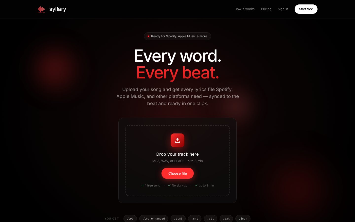 Syllary Homepage