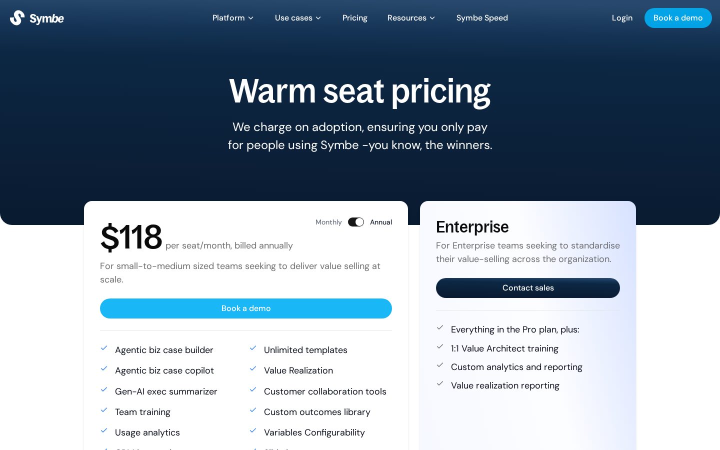 Symbe Pricing