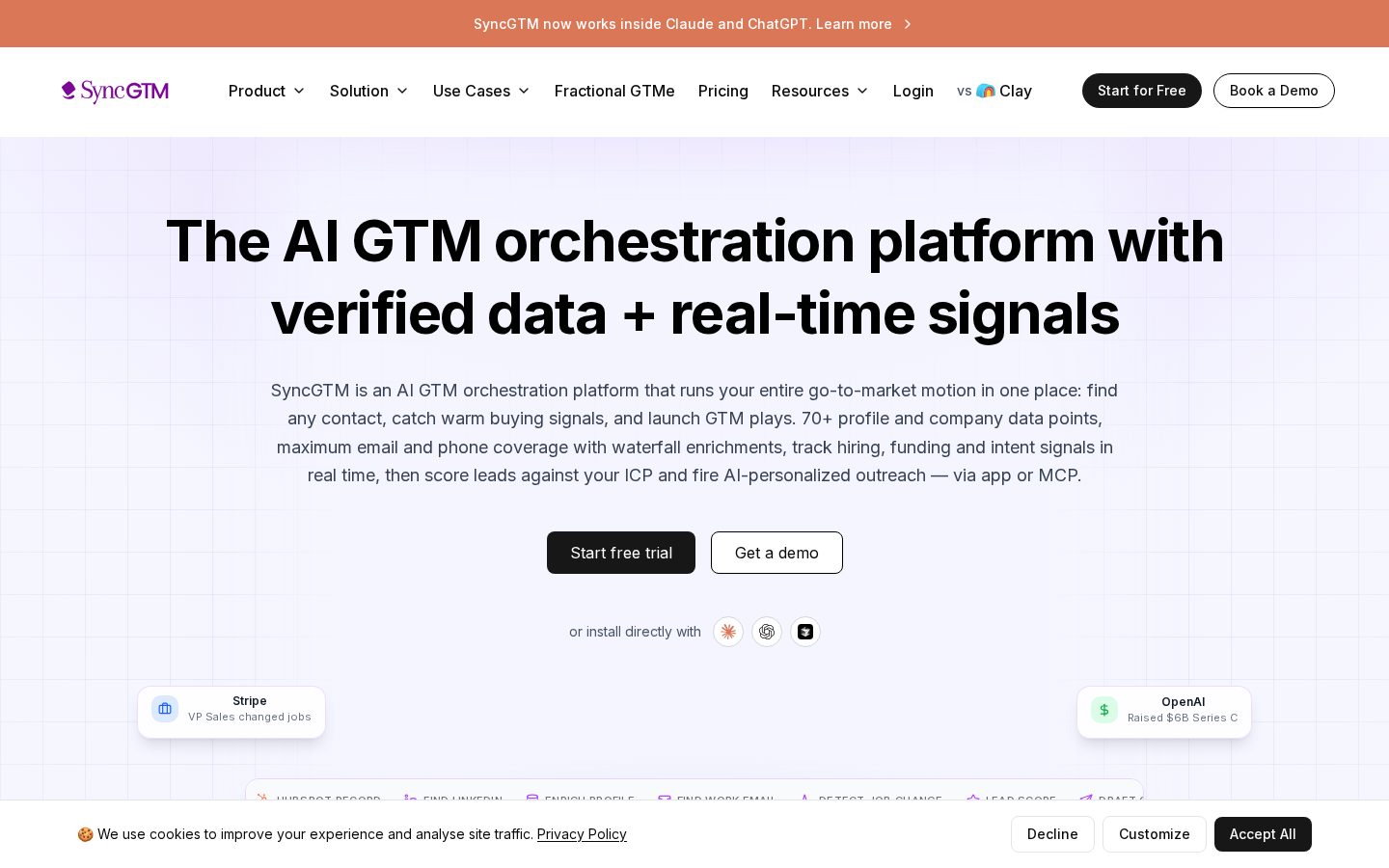 SyncGTM Homepage