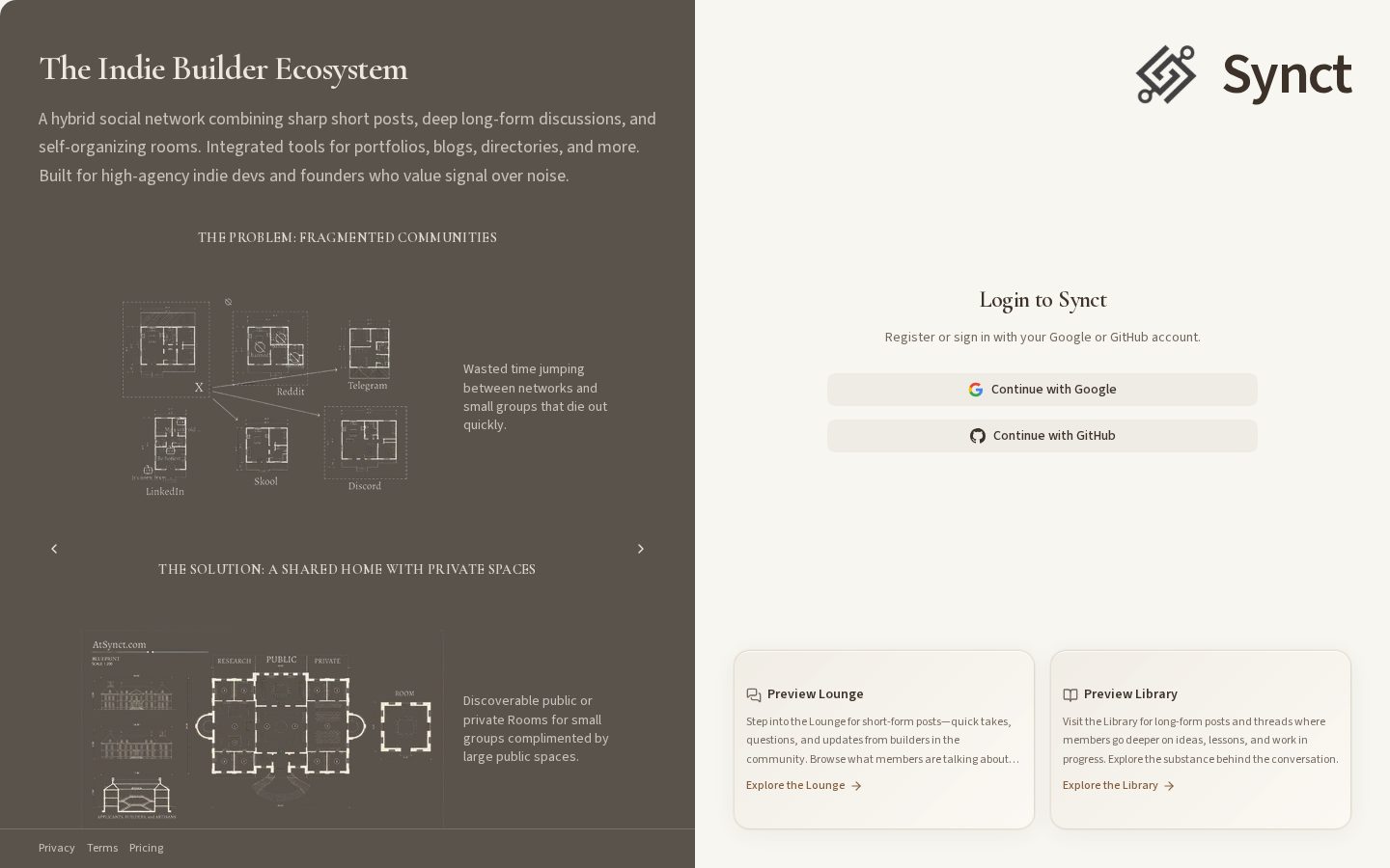 Synct Homepage