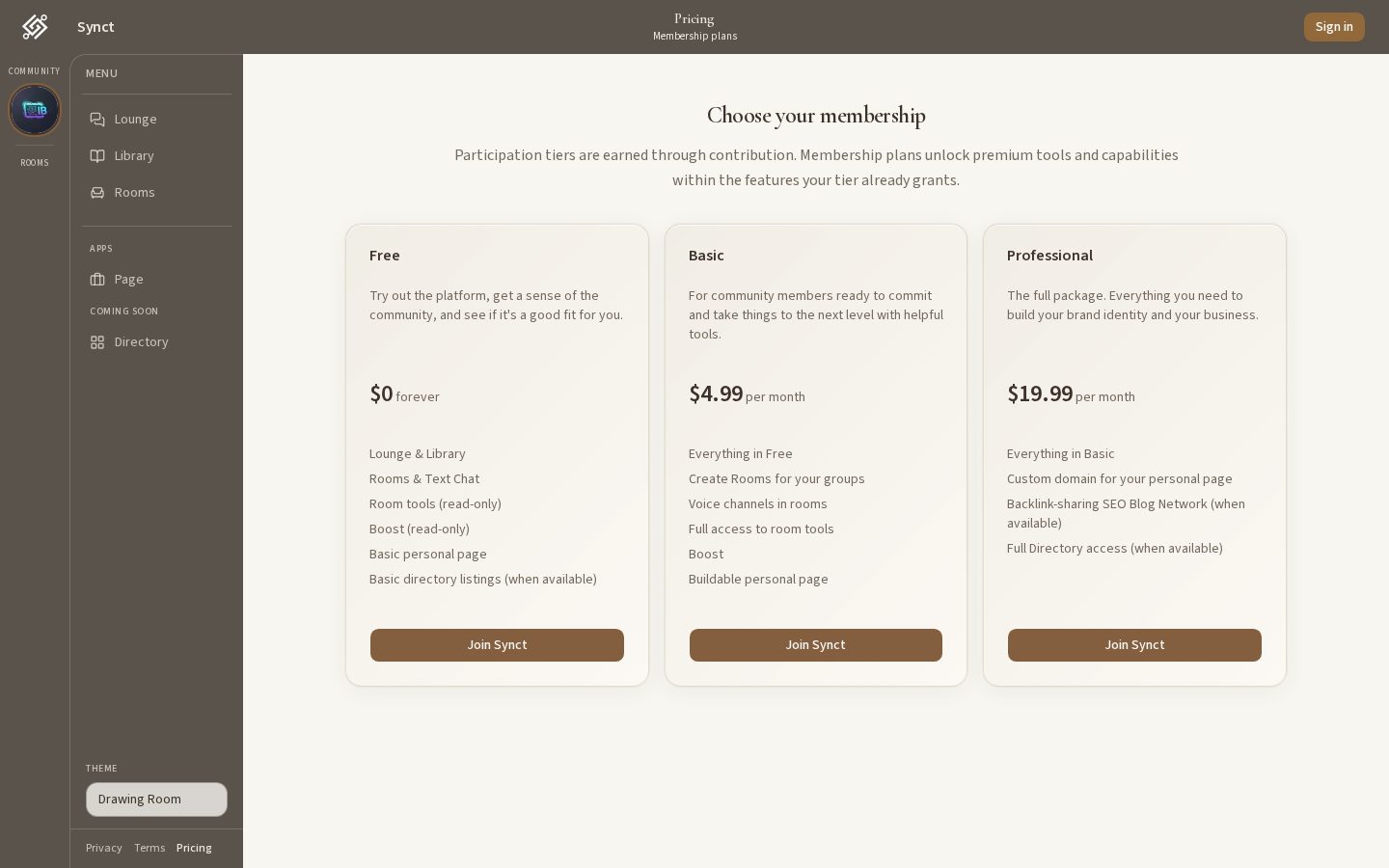 Synct Pricing
