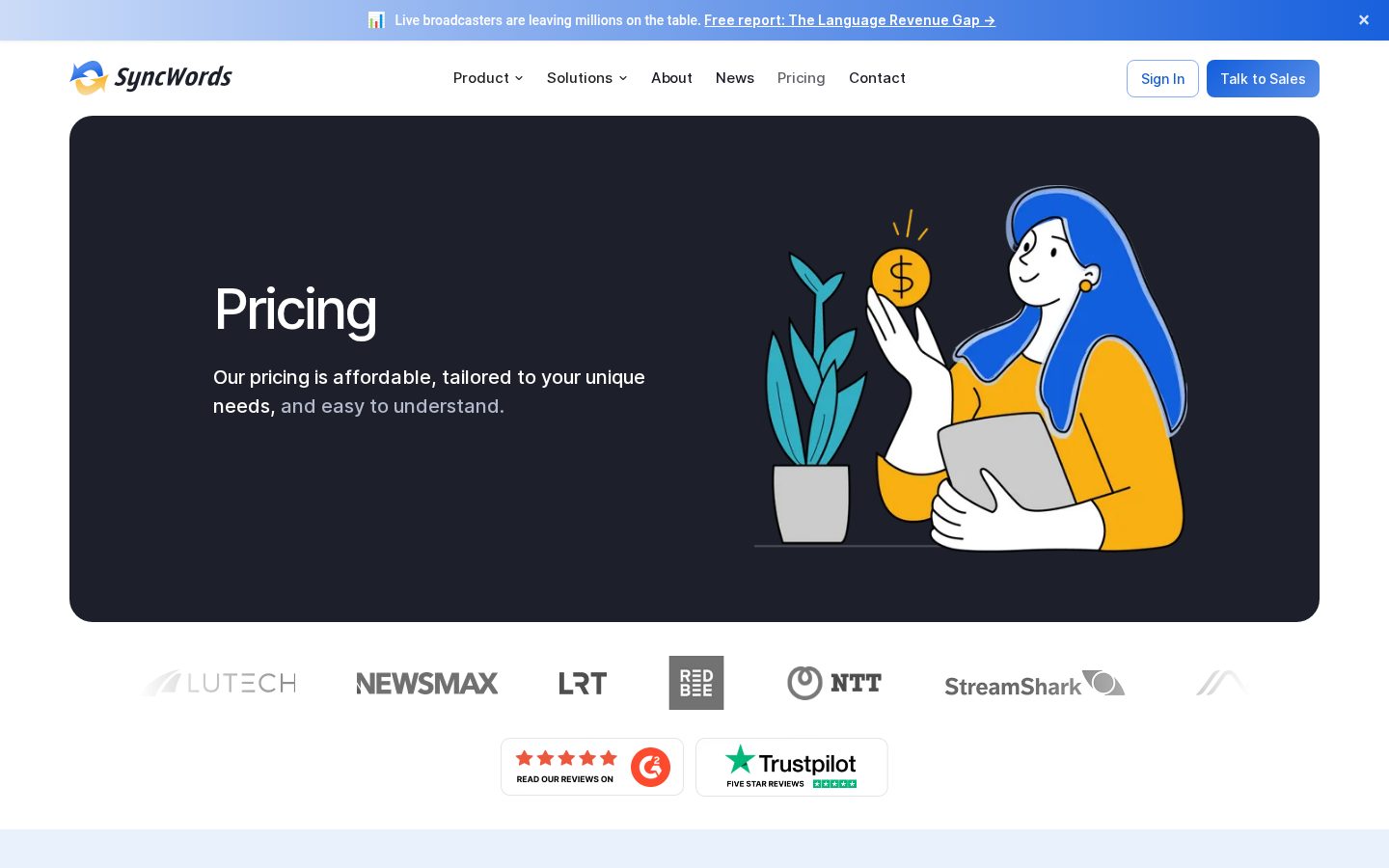 SyncWords Pricing