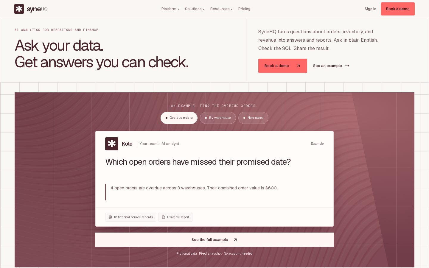 Syne Homepage