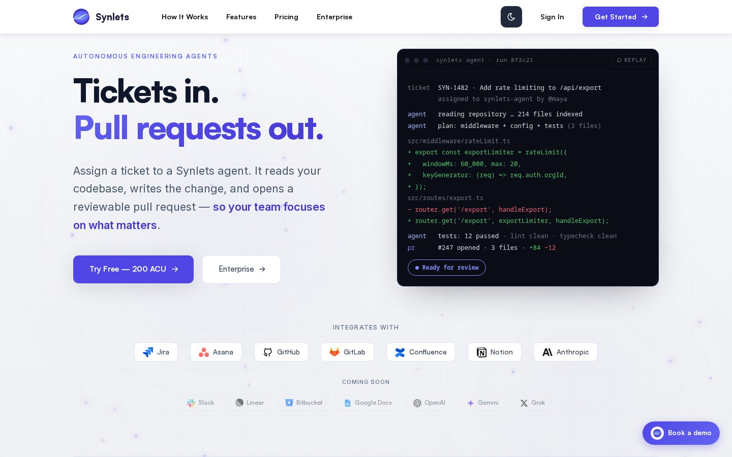 Synlets Homepage