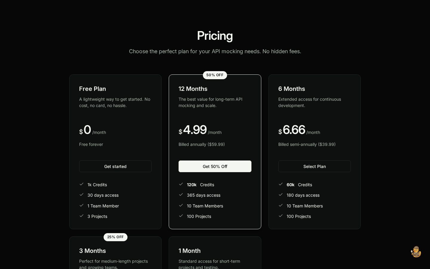 SynthAPI Pricing