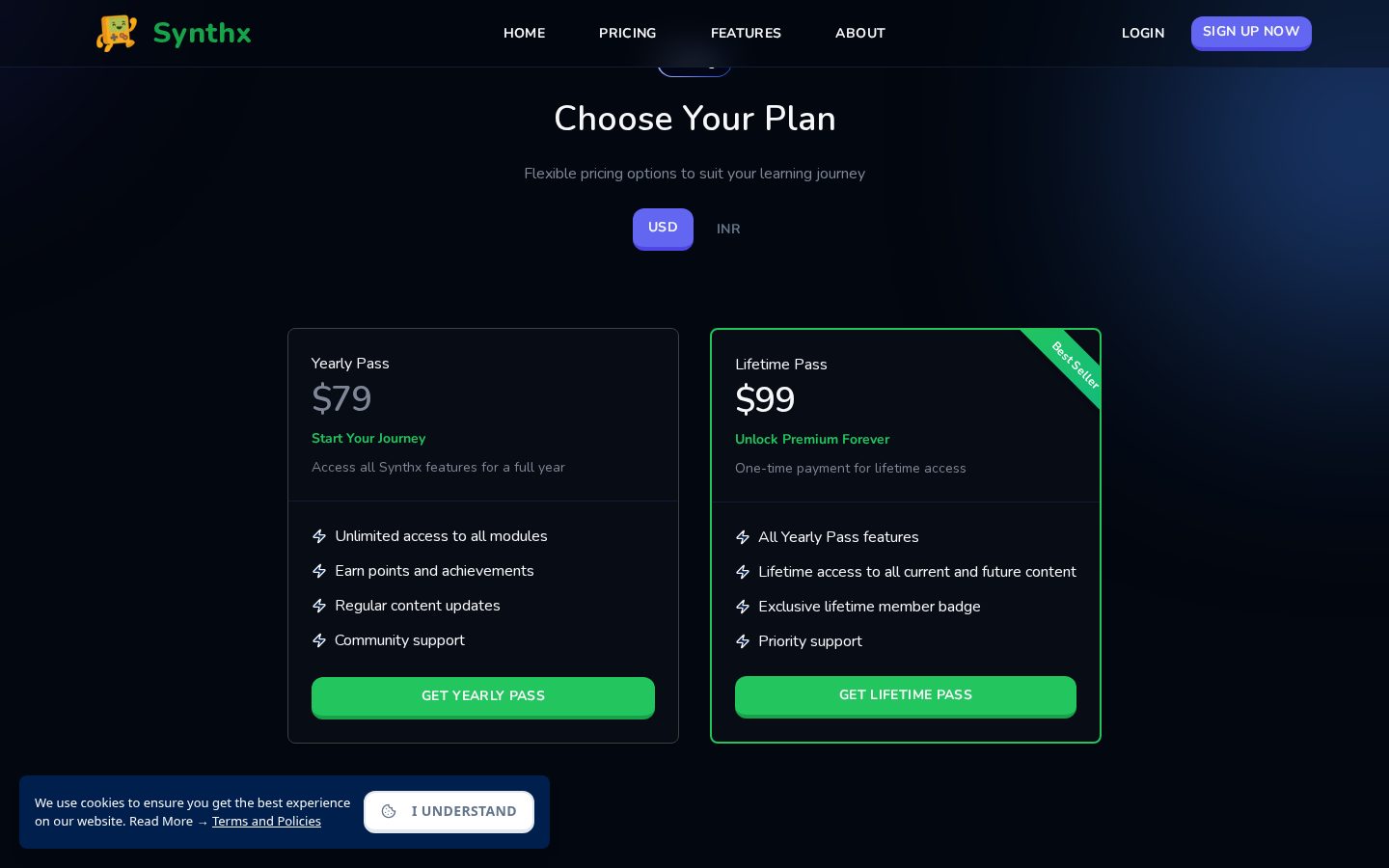 Synthx Pricing