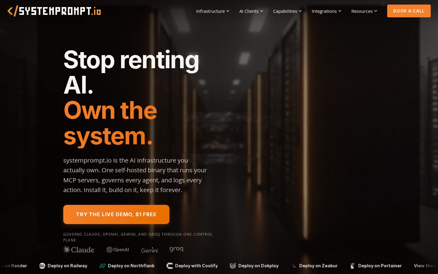 systemprompt MCP Homepage