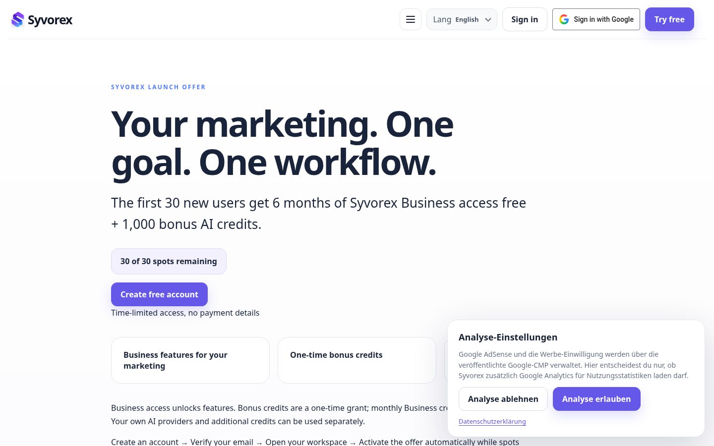 Syvorex Homepage