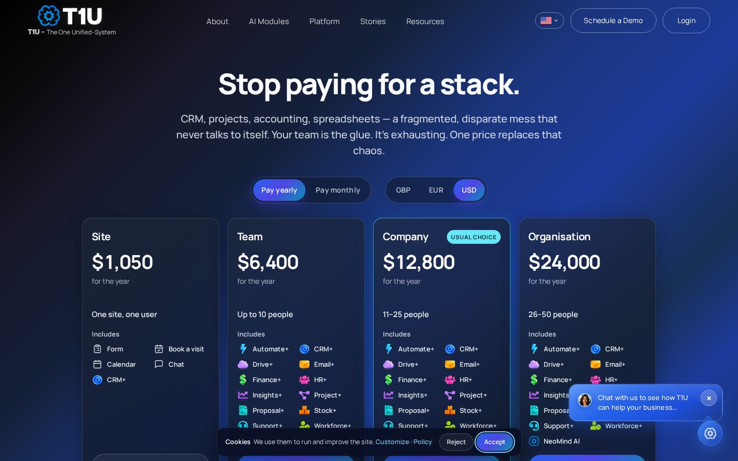 T1U Pricing