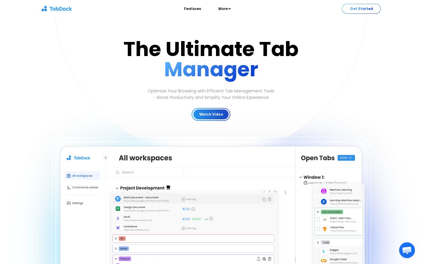 Tab Dock Homepage